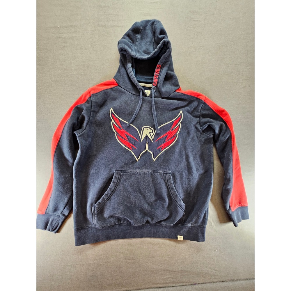 Fanatics NHL Washington Capitals Weagle Logo Hoodie Navy Red Mens Medium